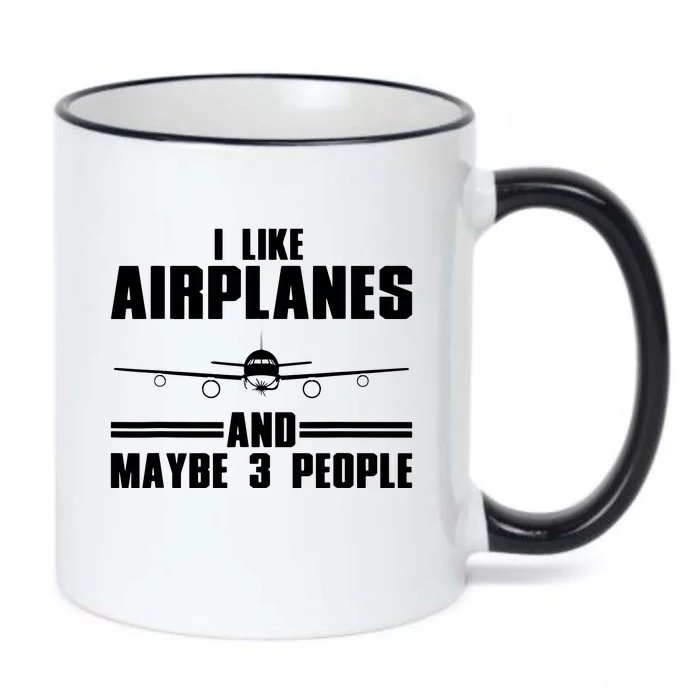 Funny Airplane Design For Men Women Aviation Aviator Pilot Black Color Changing Mug