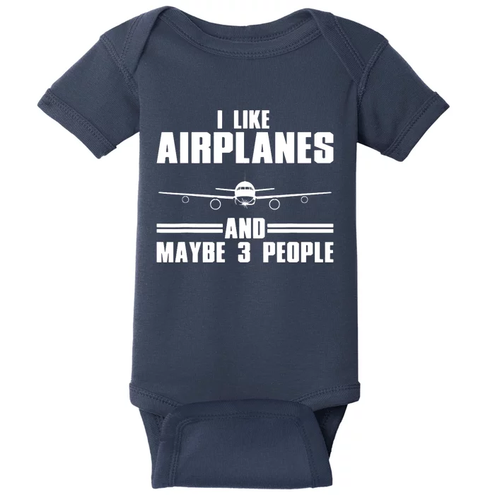 Funny Airplane Design For Men Women Aviation Aviator Pilot Baby Bodysuit