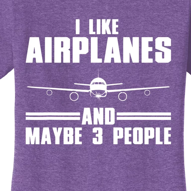 Funny Airplane Design For Men Women Aviation Aviator Pilot Women's T-Shirt