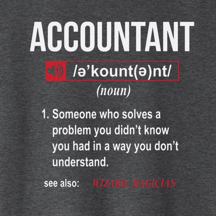 Funny Accountant Definition See Also Wizard Women's Crop Top Tee