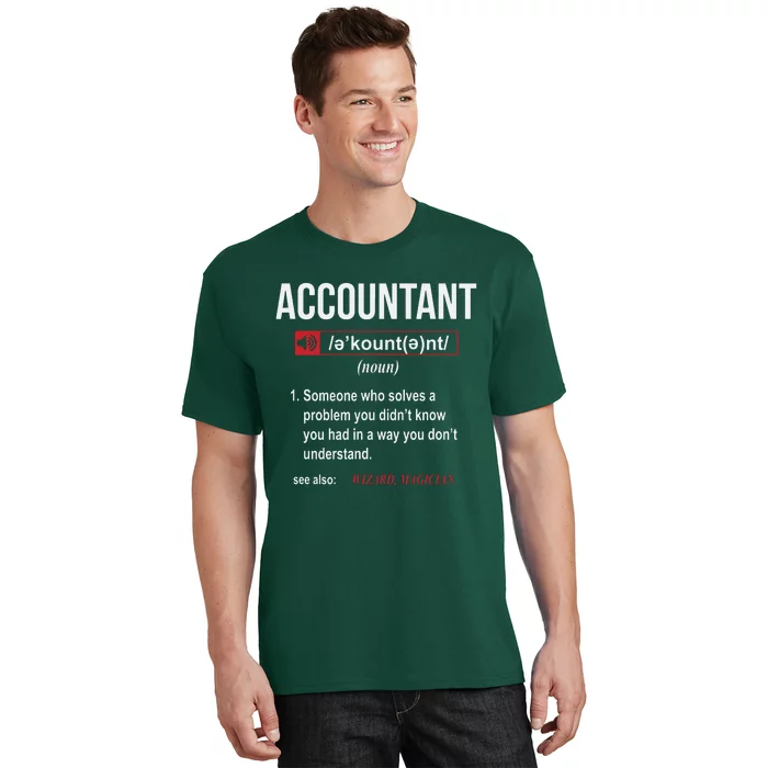 Funny Accountant Definition See Also Wizard T-Shirt