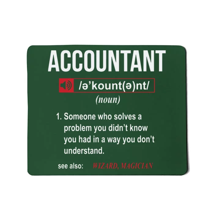 Funny Accountant Definition See Also Wizard Mousepad