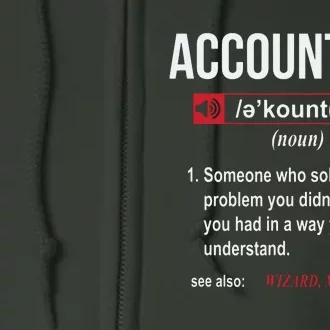 Funny Accountant Definition See Also Wizard Full Zip Hoodie