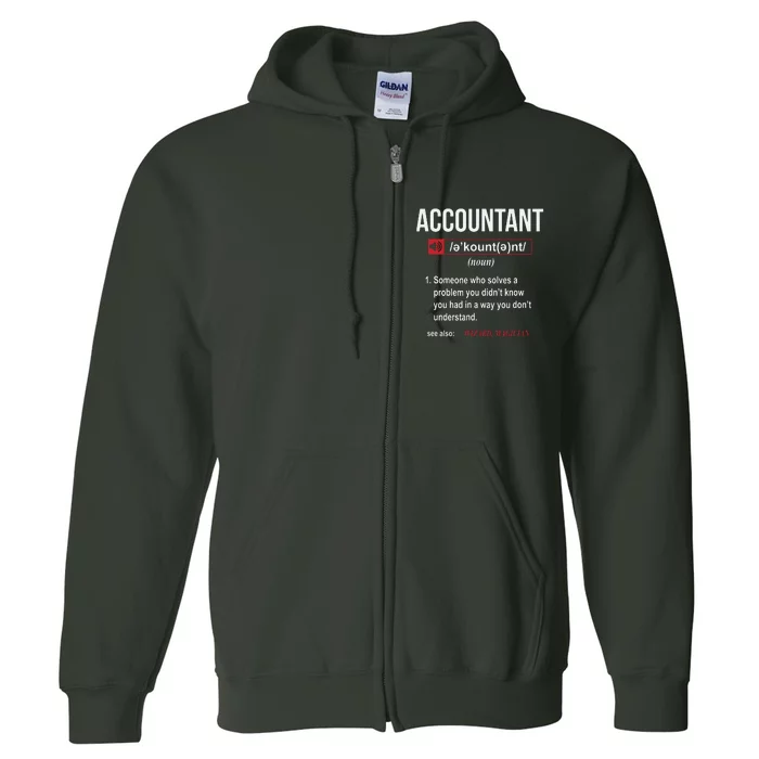 Funny Accountant Definition See Also Wizard Full Zip Hoodie