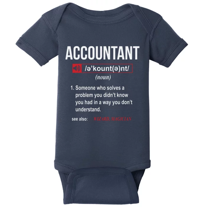 Funny Accountant Definition See Also Wizard Baby Bodysuit