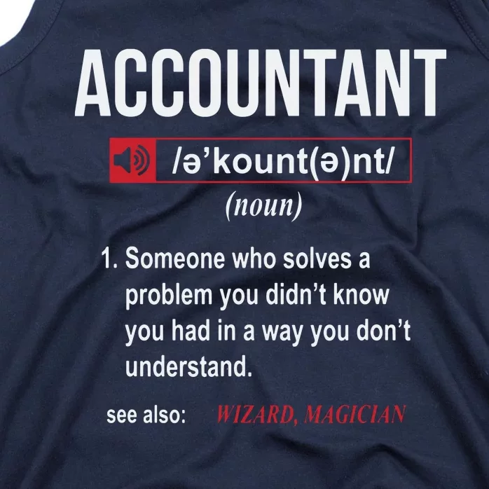 Funny Accountant Definition See Also Wizard Tank Top