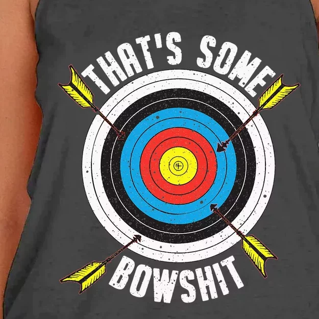 Funny Archery Design For Women Archery Bow Archer Women's Knotted Racerback Tank