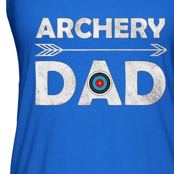 Family Archery Dad Arrow Target Team Photo Gift Ladies Essential Flowy Tank