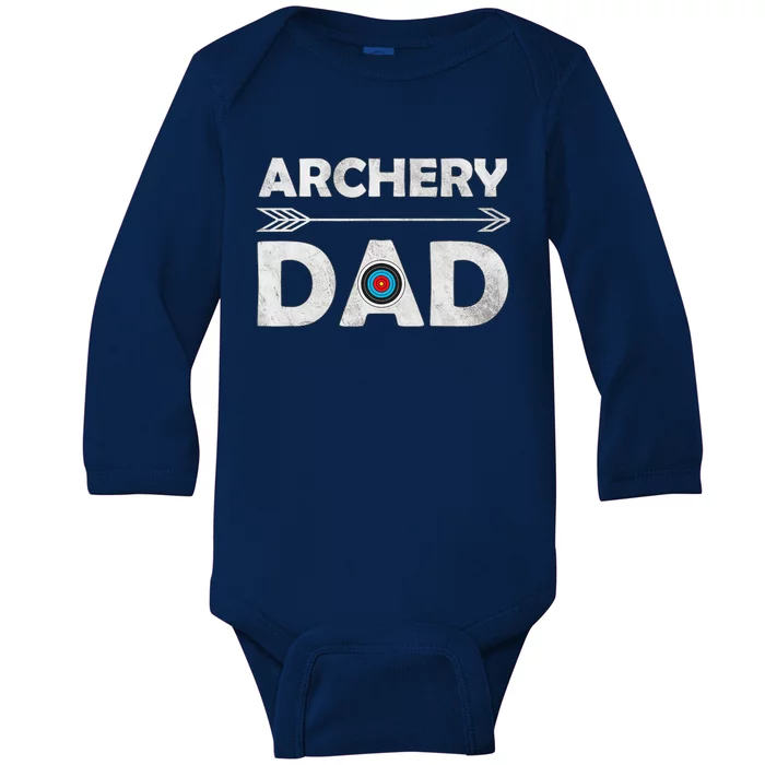 Family Archery Dad Arrow Target Team Photo Gift Baby Long Sleeve Bodysuit