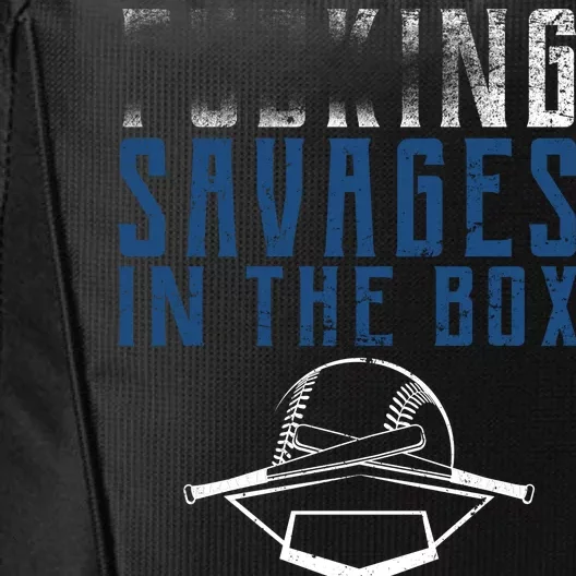 Faded F'n Savages In The Box Baseball City Backpack