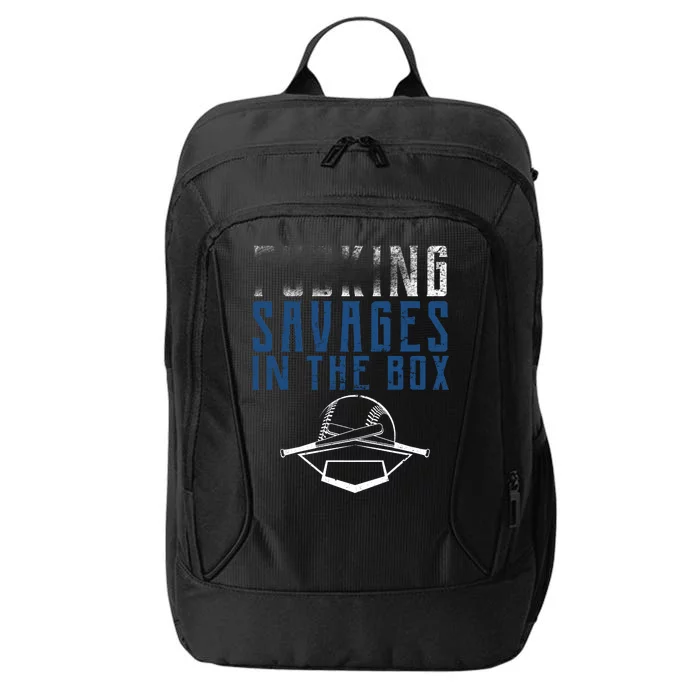 Faded F'n Savages In The Box Baseball City Backpack