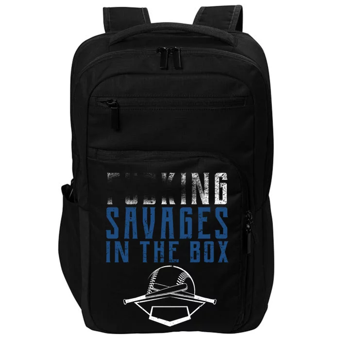 Faded F'n Savages In The Box Baseball Impact Tech Backpack