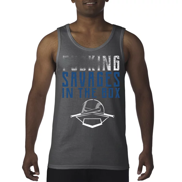 Faded F'n Savages In The Box Baseball Tank Top