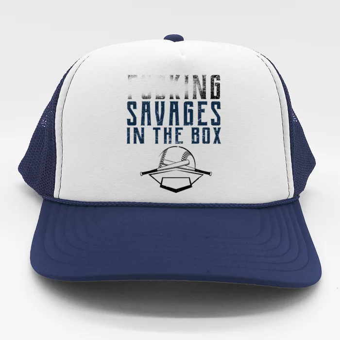 Faded F'n Savages In The Box Baseball Trucker Hat