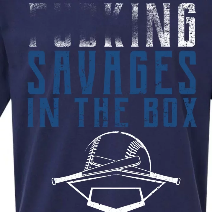 Faded F'n Savages In The Box Baseball Sueded Cloud Jersey T-Shirt