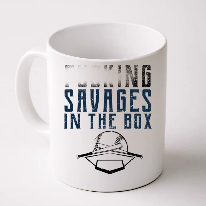 Faded F'n Savages In The Box Baseball Front & Back Coffee Mug