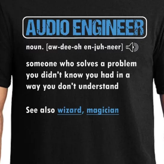 Funny Audio Engineer Definition Sound Technician Engineer Pajama Set