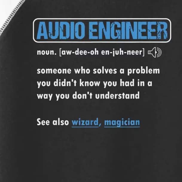 Funny Audio Engineer Definition Sound Technician Engineer Toddler Fine Jersey T-Shirt