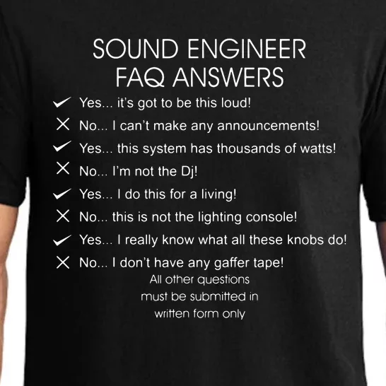 Funny Audio Engineer Definition Sound Technician Guy Gift Pajama Set