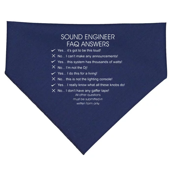 Funny Audio Engineer Definition Sound Technician Guy Gift USA-Made Doggie Bandana