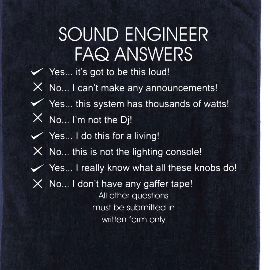 Funny Audio Engineer Definition Sound Technician Guy Gift Platinum Collection Golf Towel