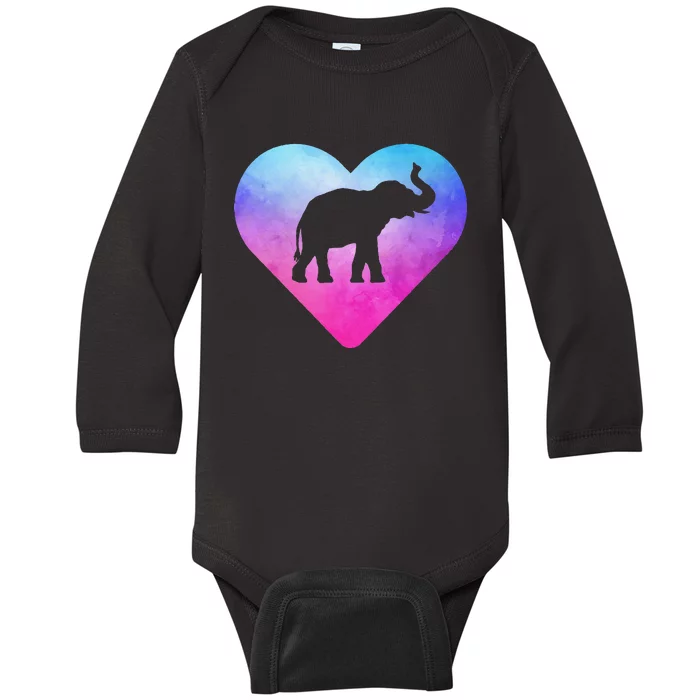 Funny Animal Elephant Baby Long Sleeve Bodysuit