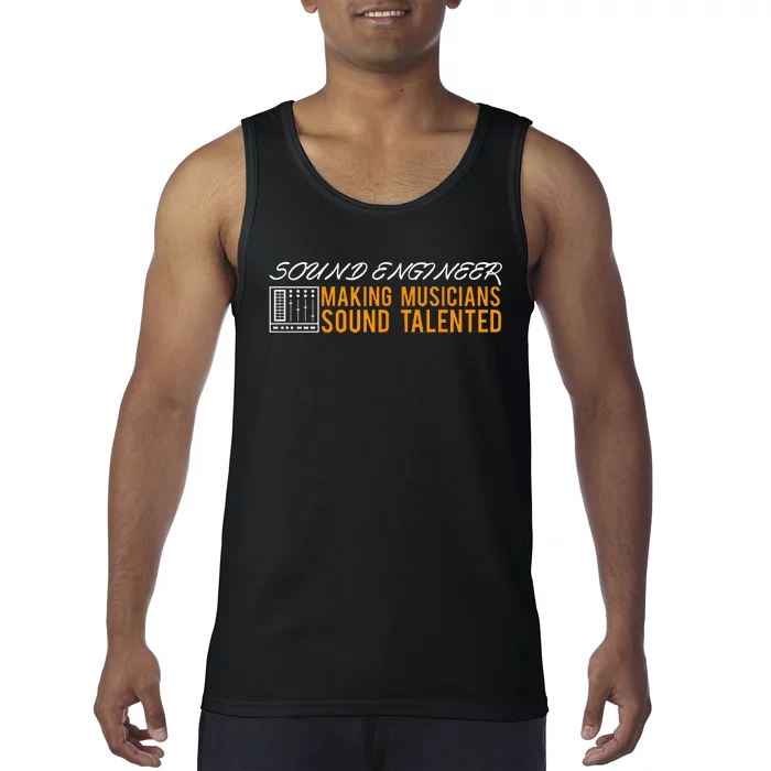 Funny Audio Engineer Sound Technician Guy Gift Tank Top