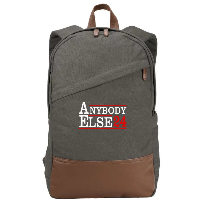 Funny Anybody Else 24 Anti Joe Biden Bumper Cotton Canvas Backpack