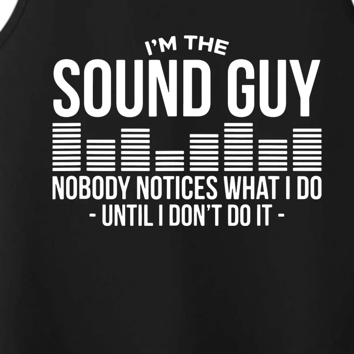 Funny Audio Engineer Sound Technician Guy Gift Performance Tank