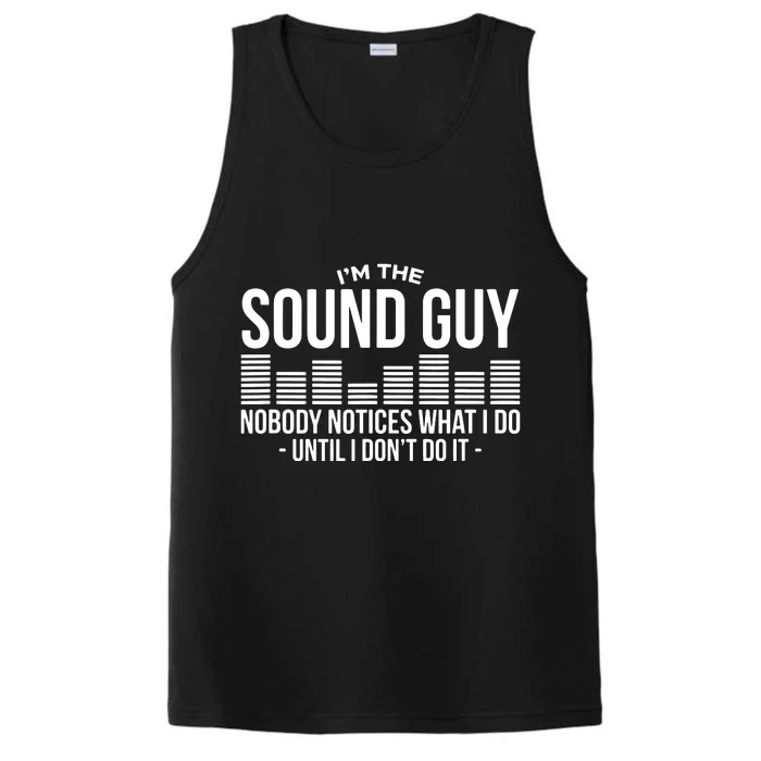 Funny Audio Engineer Sound Technician Guy Gift Performance Tank