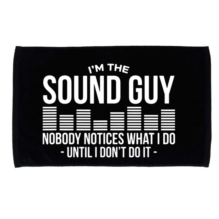 Funny Audio Engineer Sound Technician Guy Gift Microfiber Hand Towel