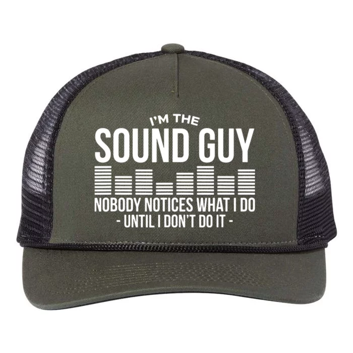 Funny Audio Engineer Sound Technician Guy Gift Retro Rope Trucker Hat Cap