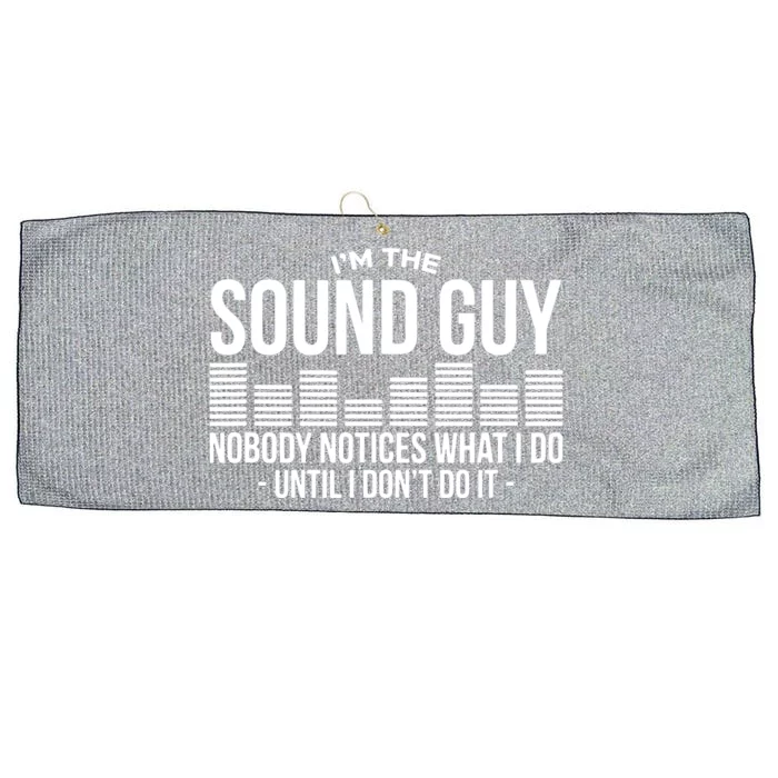 Funny Audio Engineer Sound Technician Guy Gift Large Microfiber Waffle Golf Towel