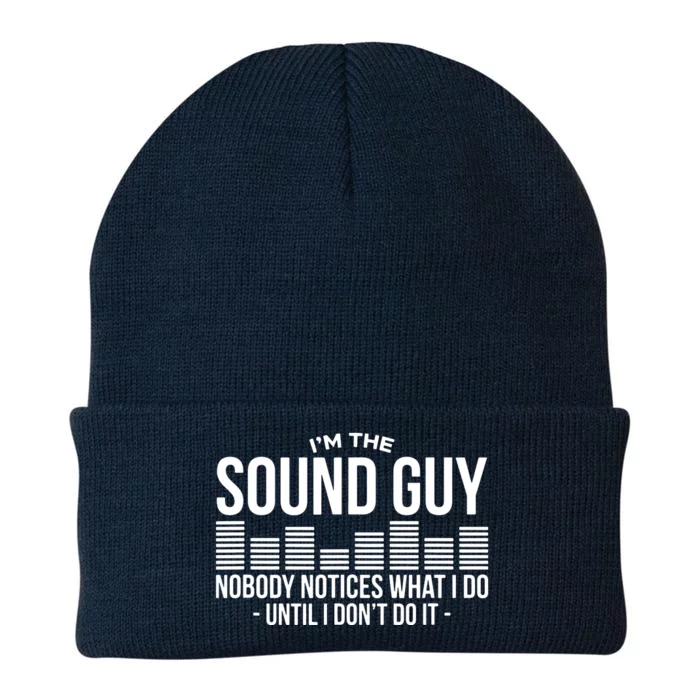 Funny Audio Engineer Sound Technician Guy Gift Knit Cap Winter Beanie