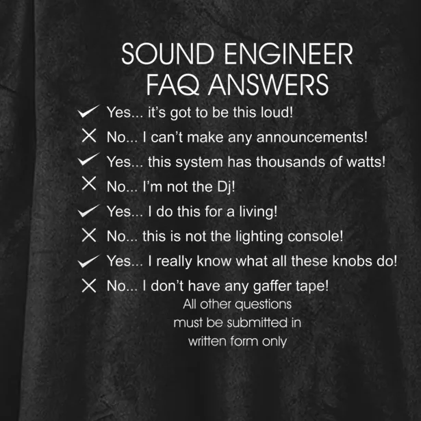 Funny Audio Engineer Definition Sound Technician Guy Gift Hooded Wearable Blanket