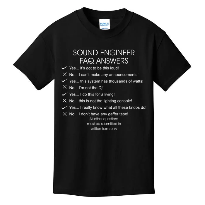 Funny Audio Engineer Definition Sound Technician Guy Gift Kids T-Shirt