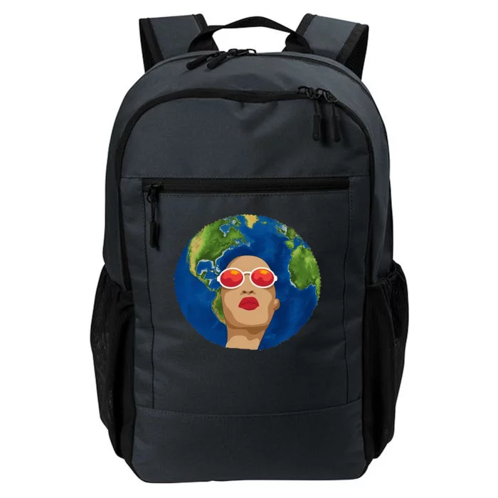 Female Afro Earth Day Daily Commute Backpack