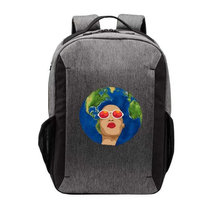 Female Afro Earth Day Vector Backpack