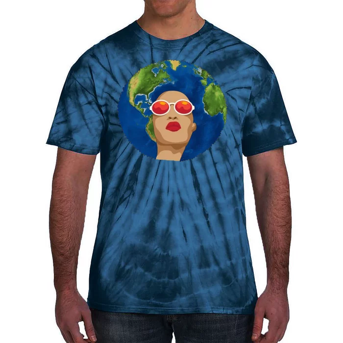 Female Afro Earth Day Tie-Dye T-Shirt