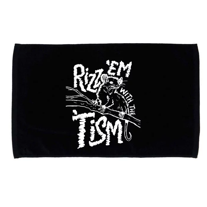 Funny Autismrizz Em With The Tism Funny Gift Microfiber Hand Towel