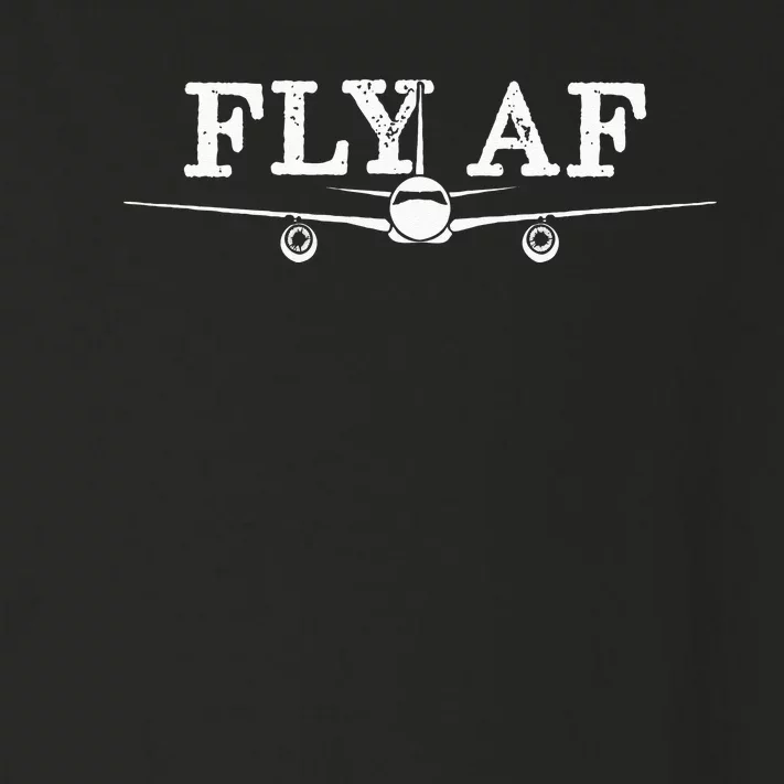 Fly AF Funny Pilot Flight Attendant Gift Toddler Long Sleeve Shirt