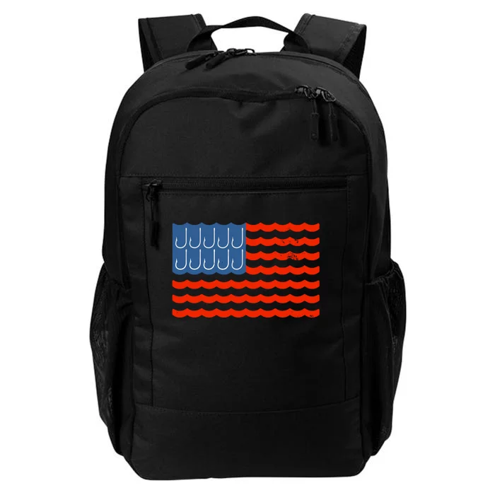 Fishing American Flag Patriotic Fishing 4th Of July Daily Commute Backpack