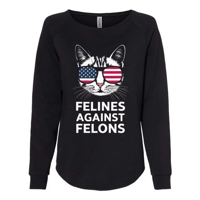 Felines Against Felons Kamala Harris Womens California Wash Sweatshirt