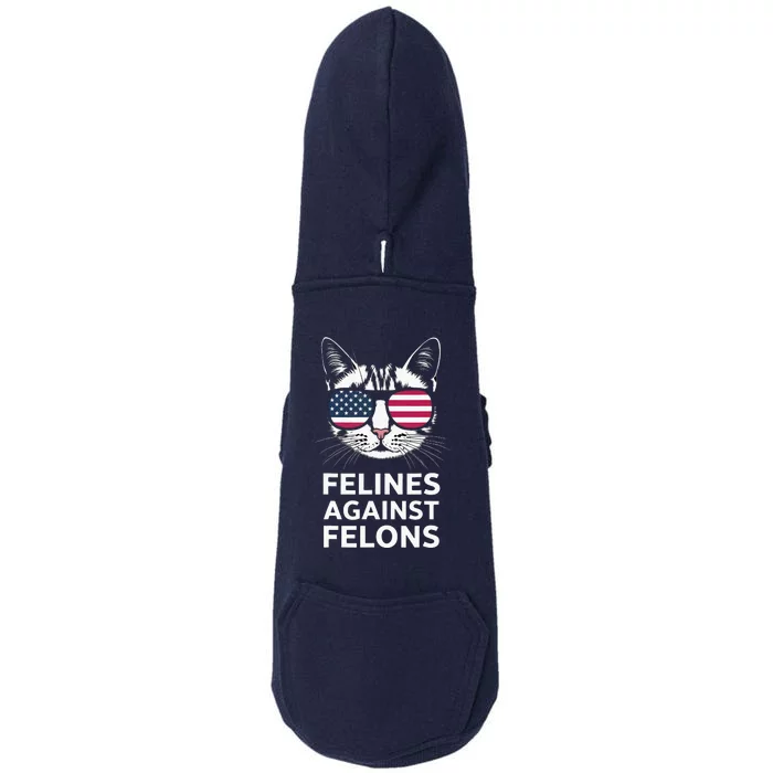 Felines Against Felons Kamala Harris Doggie 3-End Fleece Hoodie