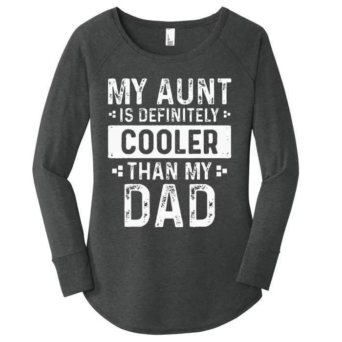 Funny Aun For Boy Girl Auntie Niece Nephew Women's Perfect Tri Tunic Long Sleeve Shirt