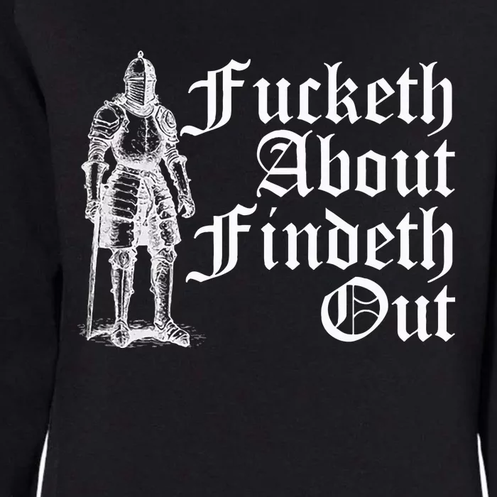 Fucketh About Findeth Out Womens California Wash Sweatshirt