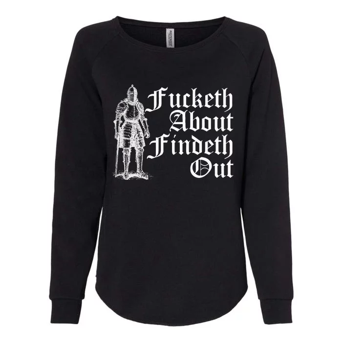 Fucketh About Findeth Out Womens California Wash Sweatshirt