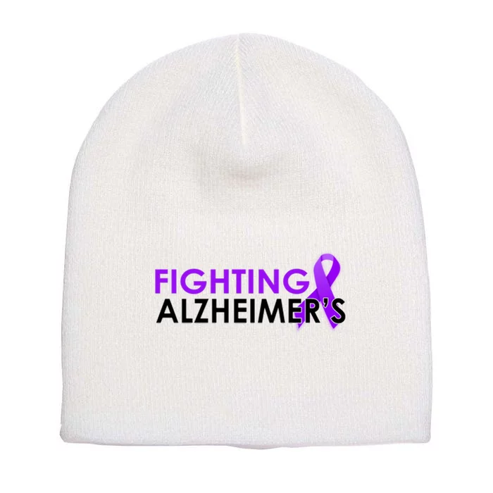 Fighting Alzheimer's Short Acrylic Beanie