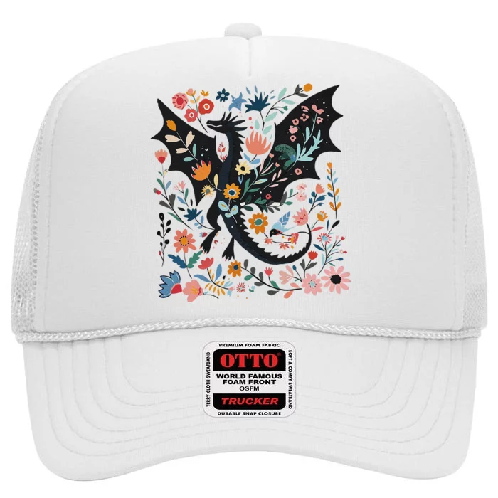 Funny Abraxos Fantasy Bookish Floral Abraxos Gift High Crown Mesh Trucker Hat