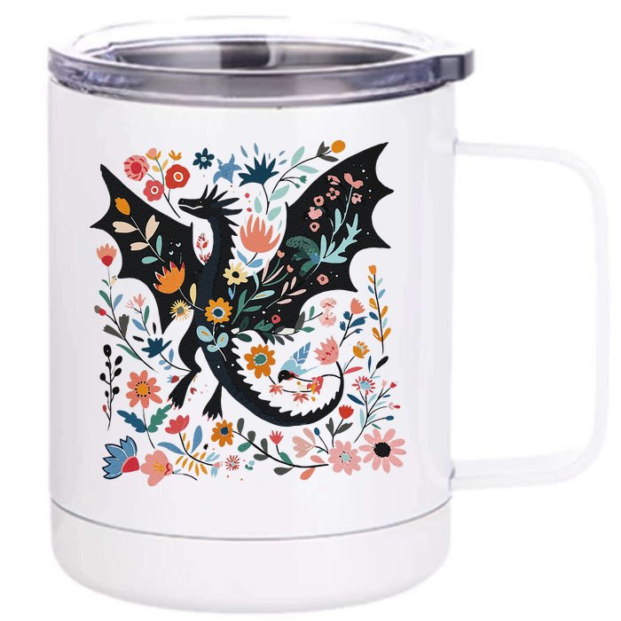 Funny Abraxos Fantasy Bookish Floral Abraxos Gift Front & Back 12oz Stainless Steel Tumbler Cup